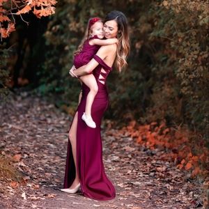 La Femme Berry Colored Gown